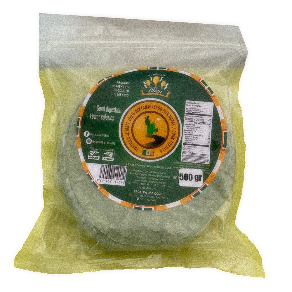 Tortilla de Nopal 1/2 Medio Kilo