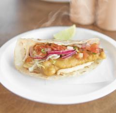 Combo 5 Tacos de Pescado más Bebida