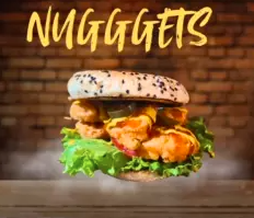 Hamburguesa con Nuggets