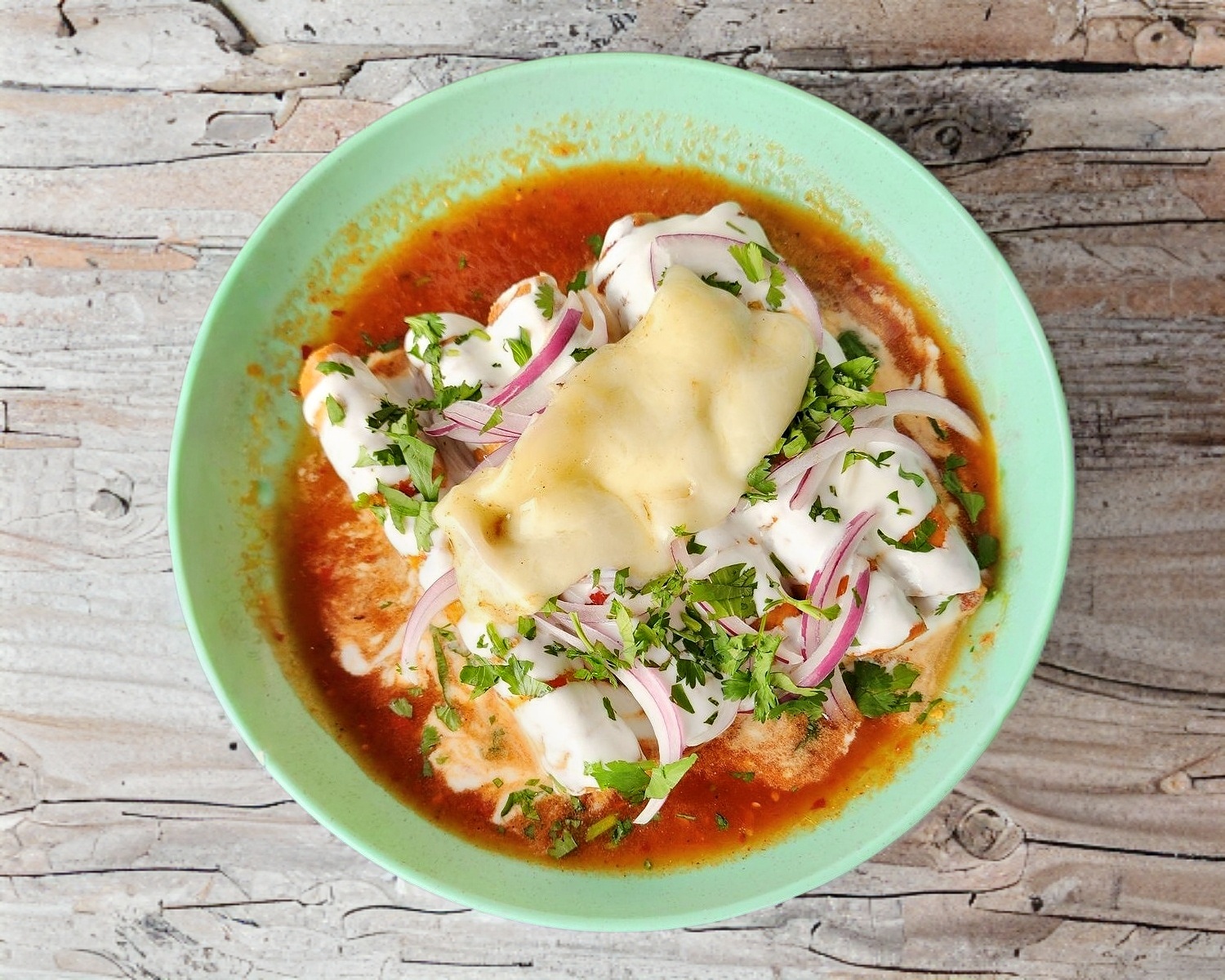 Enchiladas salsa roja