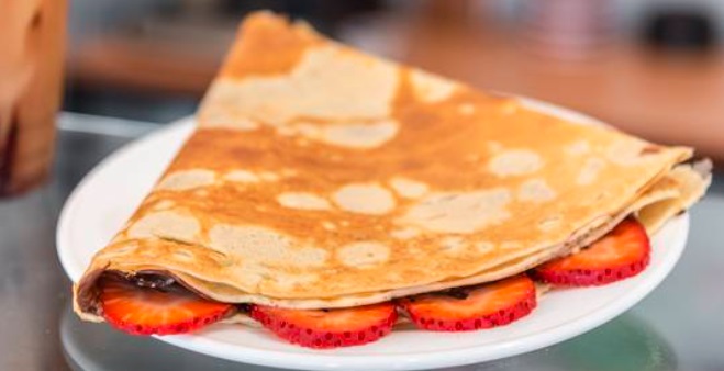 Crepa Philadelphia y Mermelada de Fresa