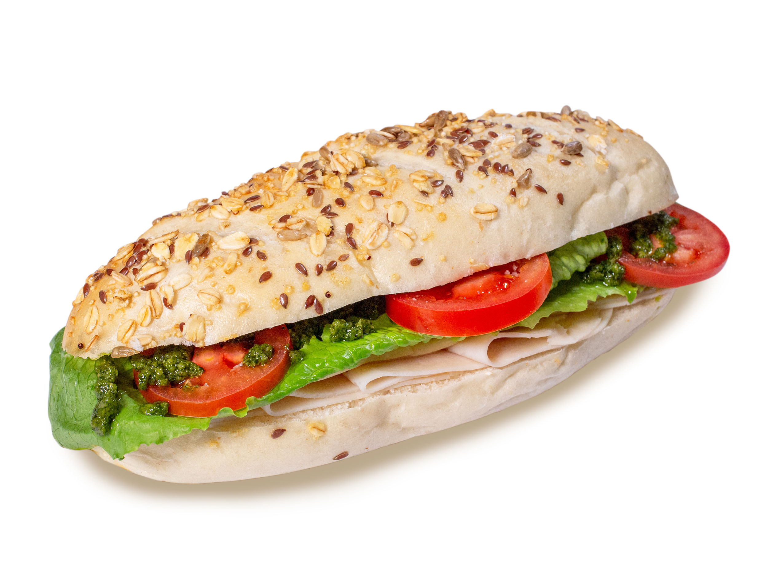 Baguette De Pavo y pesto
