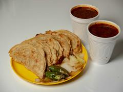 Combo #3, (5 Tacos + 1 Consomé).
