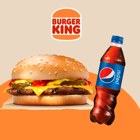 King Antojo: Quesoburguesa + Bebida