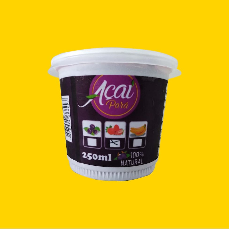 Açaí copo 250 ml. Com Morango.