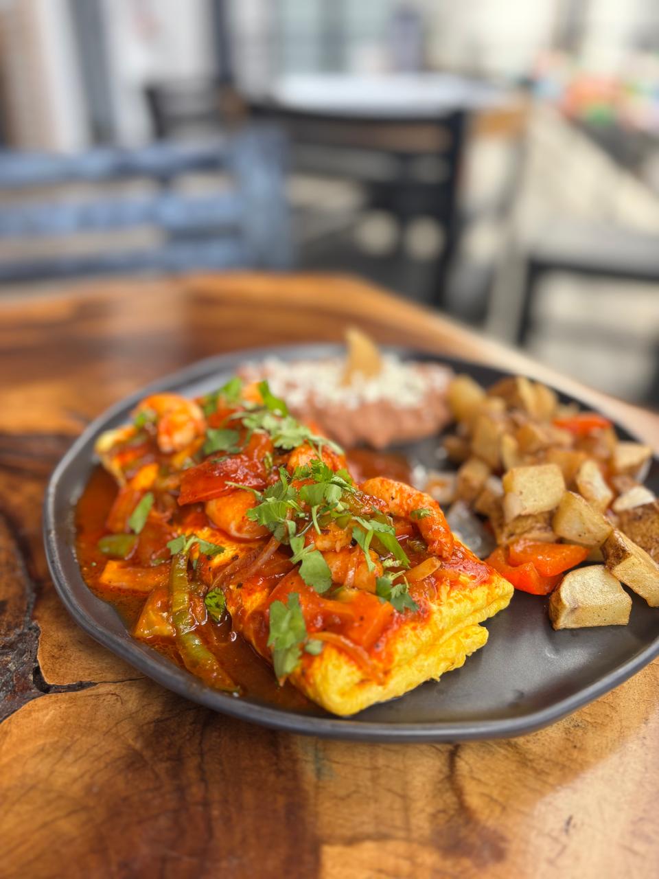 Omelette Queso y Camarón