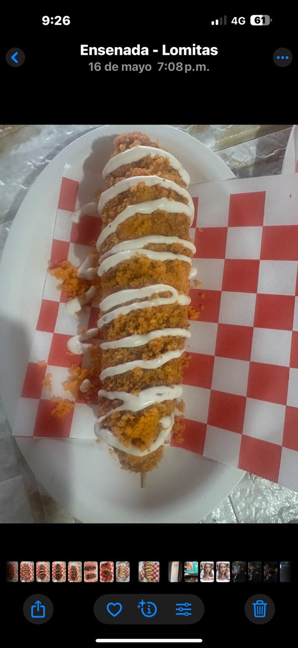Banderilla de Salchicha C/Rufles Verdes