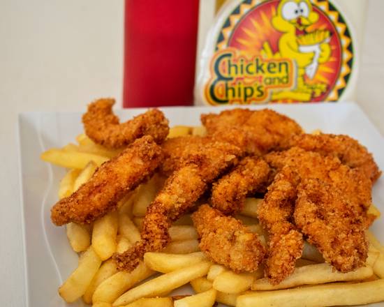 Orden de Papas con Pollo Grande