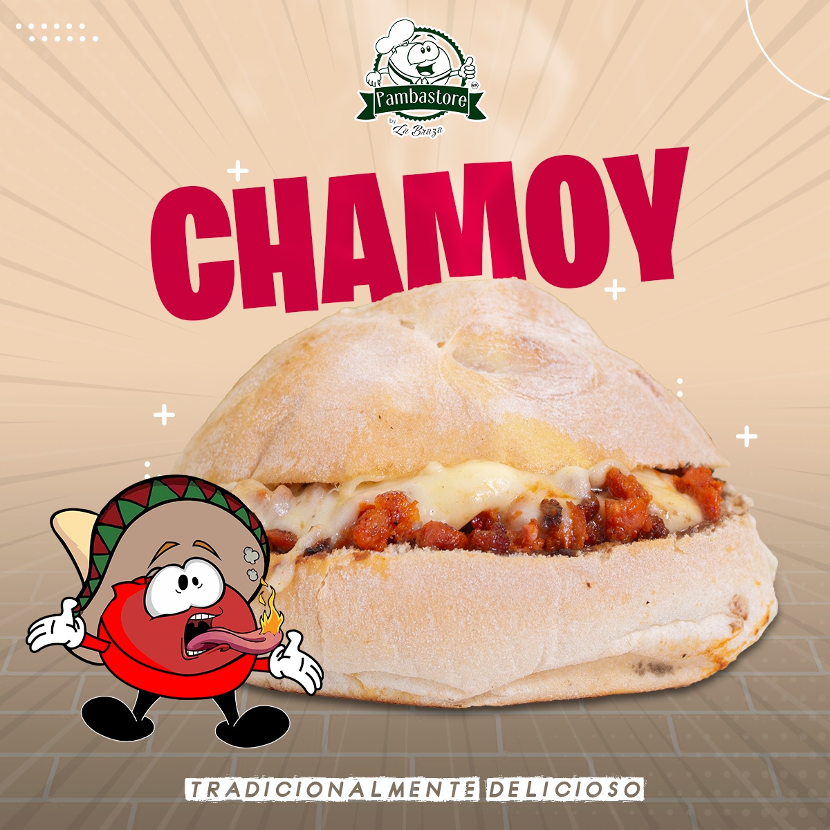 Pambazo de Chamoy