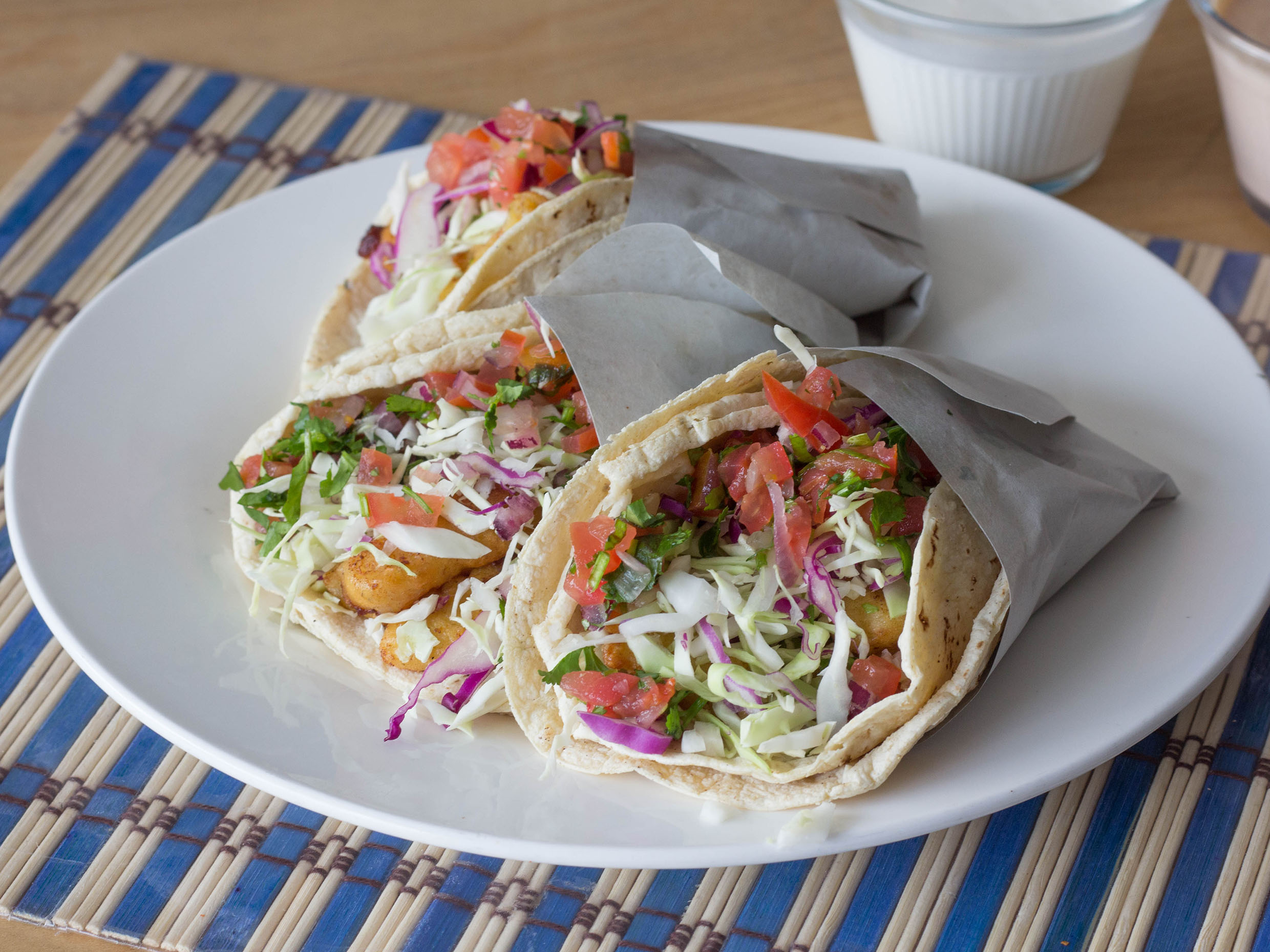 Taco de Pescado Capeado Gratinado.