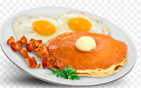 Hot Cakes con Tocino y Huevo