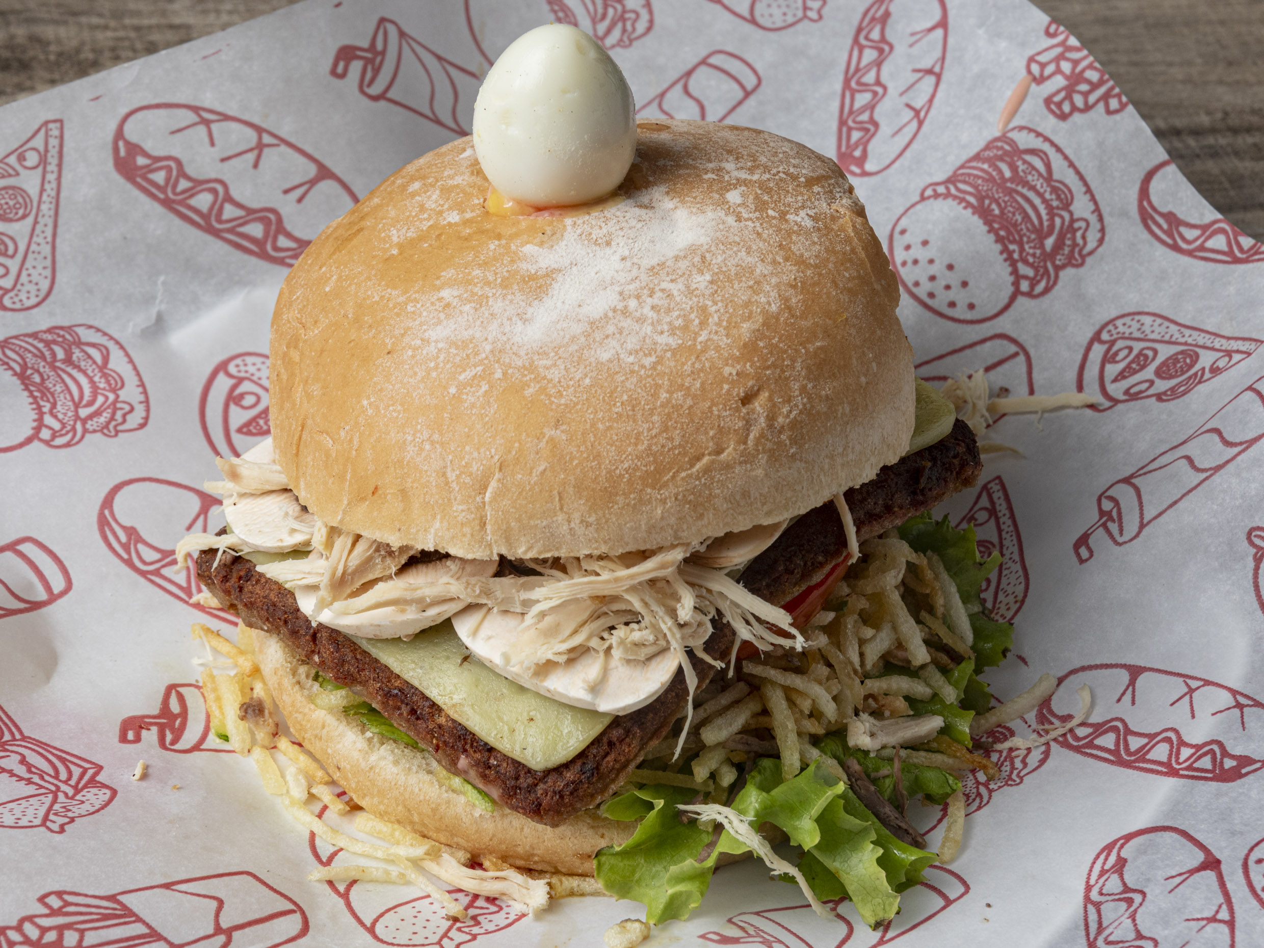 Hamburguesa Pollo y Champiñones