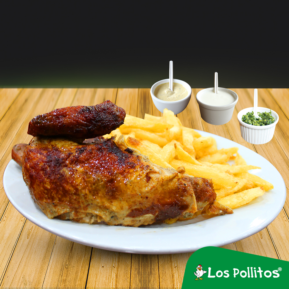Super Promo 1/4 Pollo a la Brasa + Papas Fritas
