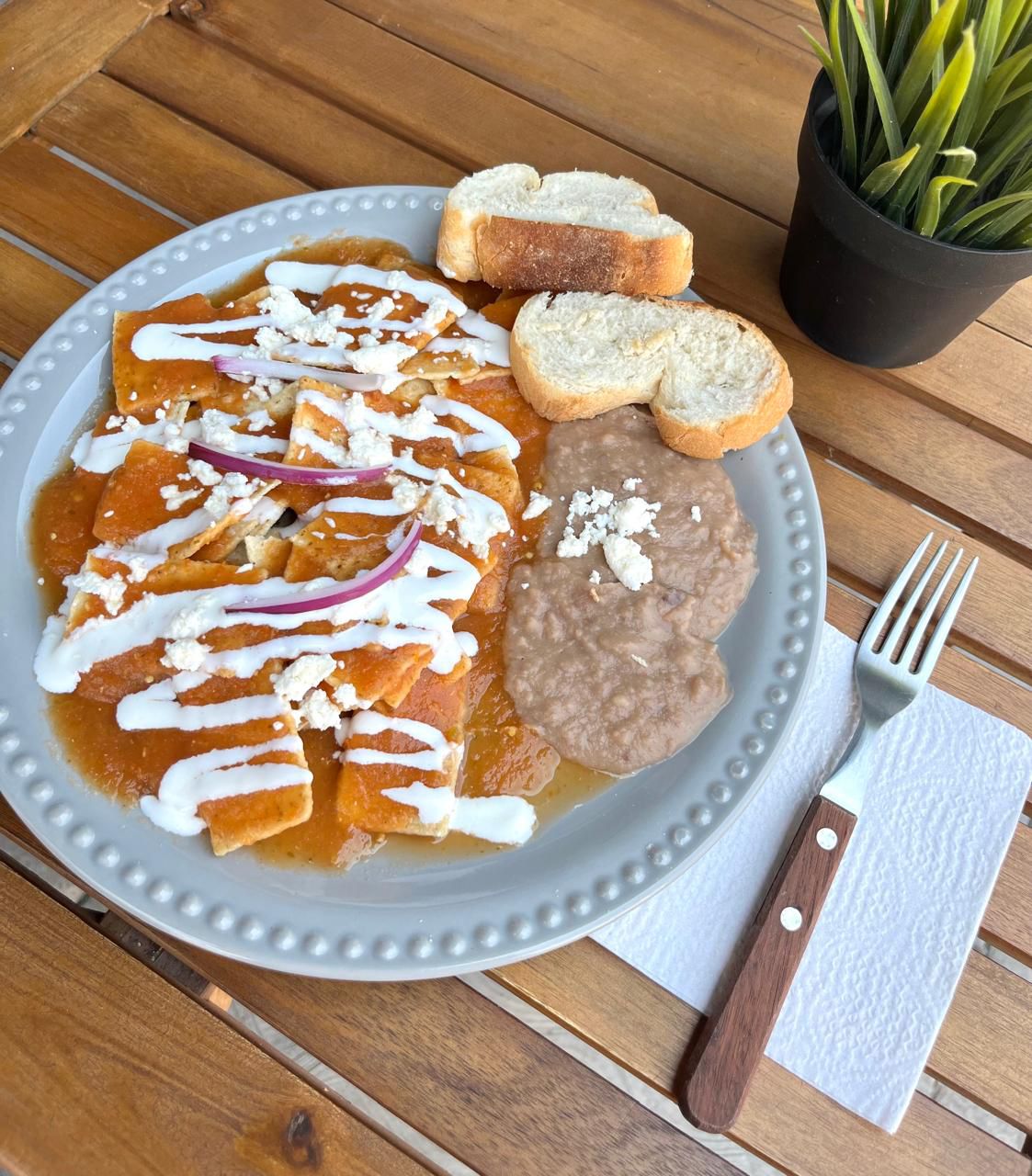 Chilaquiles con Arrachera