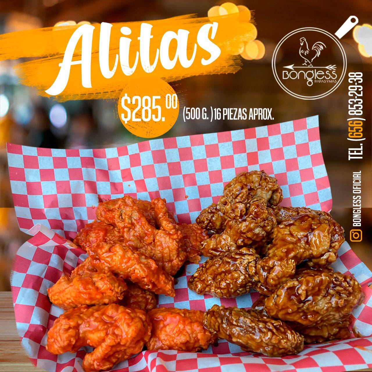 Alitas (500g, 16 pzas aprox)