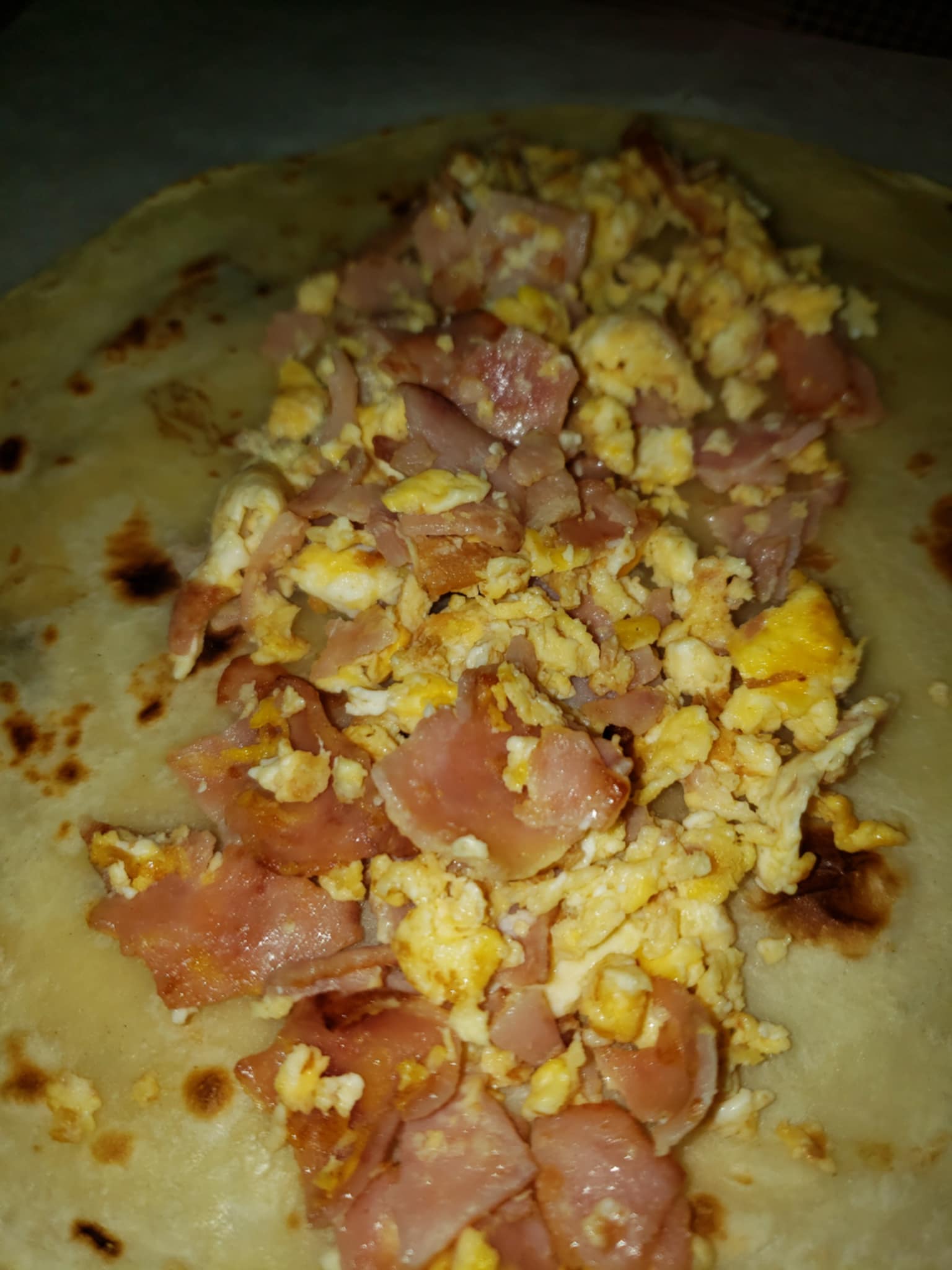 Taco de Huevo con Jamón