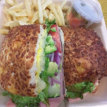 Chapata hawaiana con papas fritas