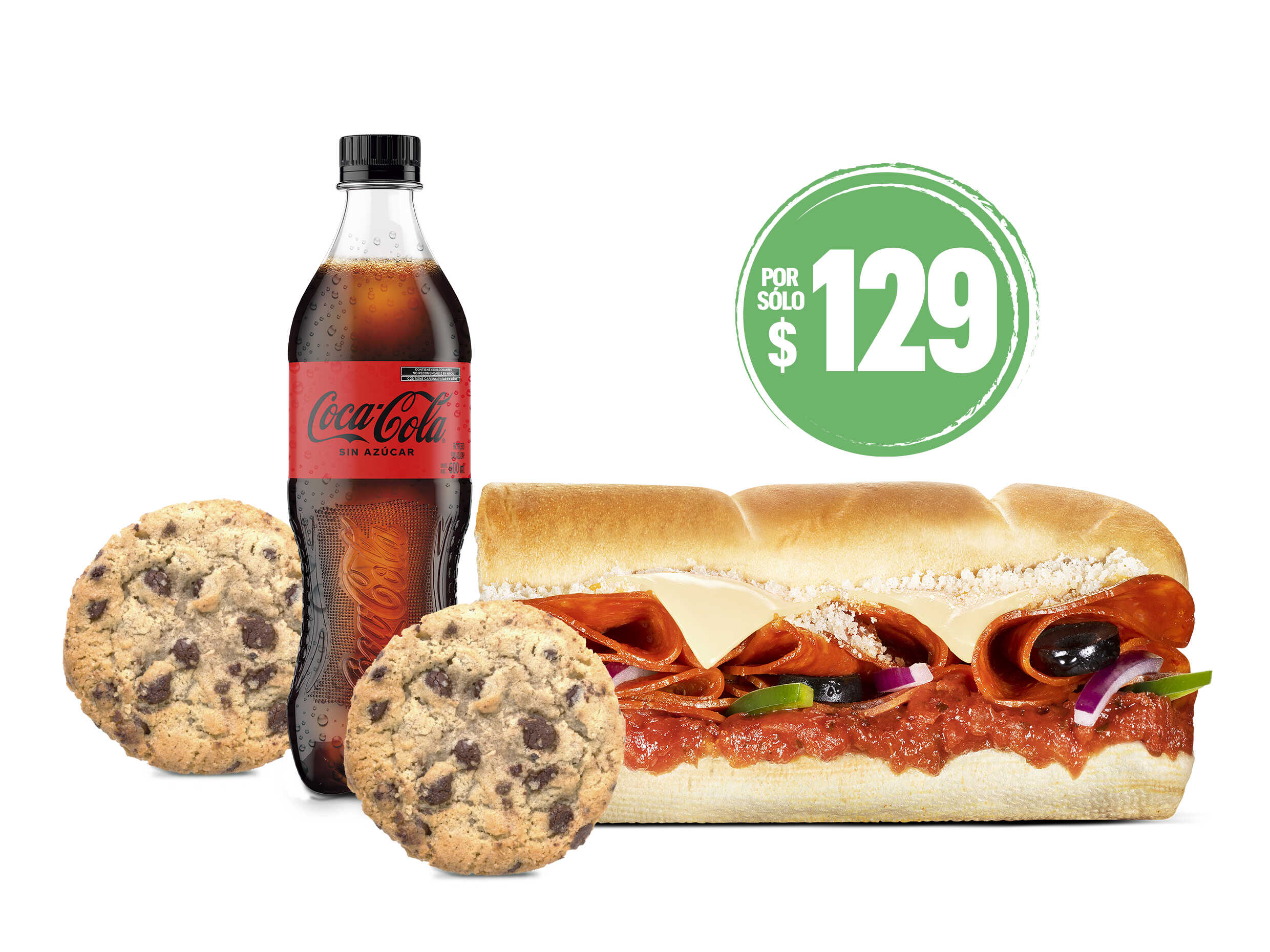 Elige por $129: Pizza Sub Super Combo
