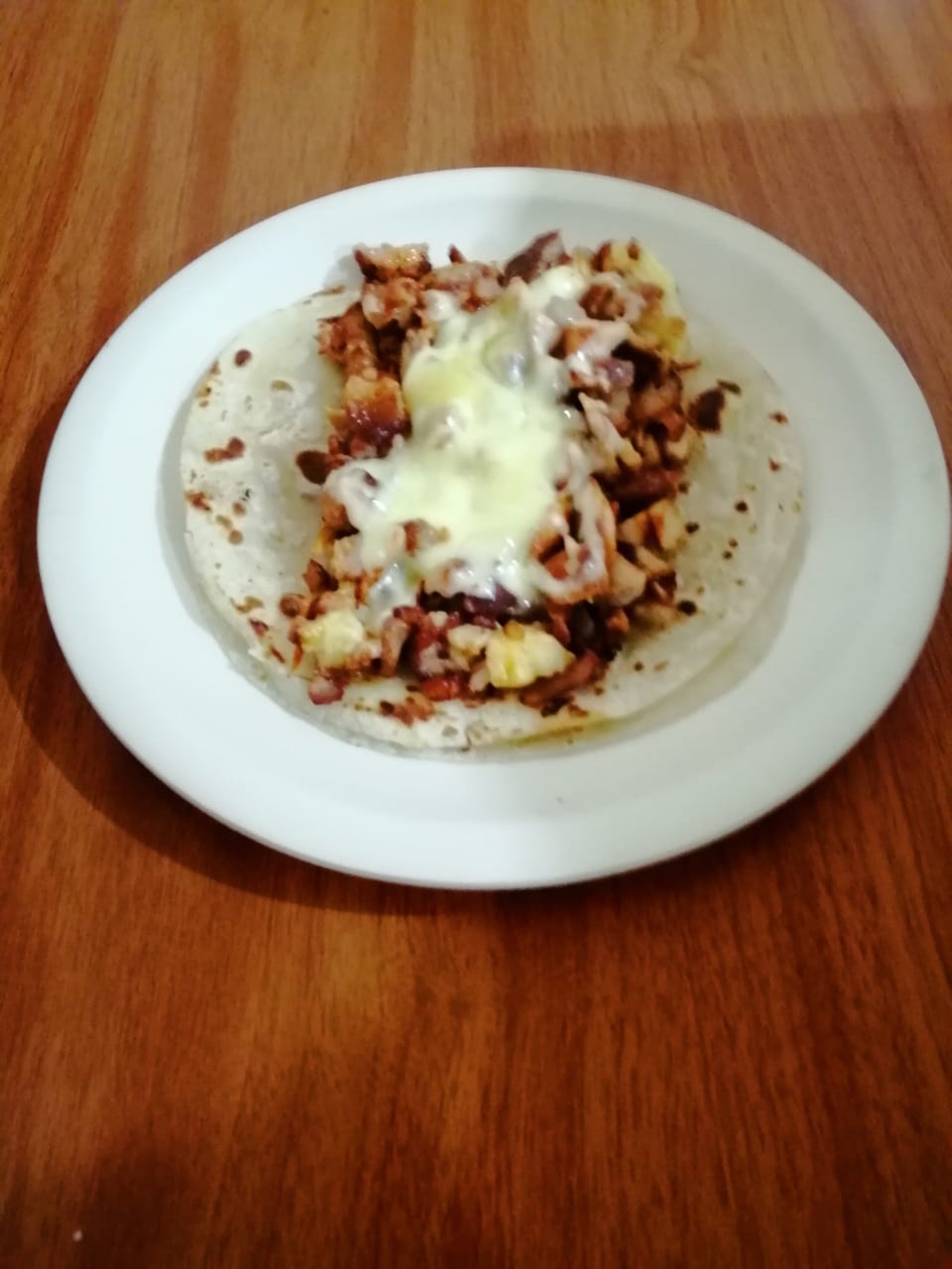 Taco con Queso al Pastor