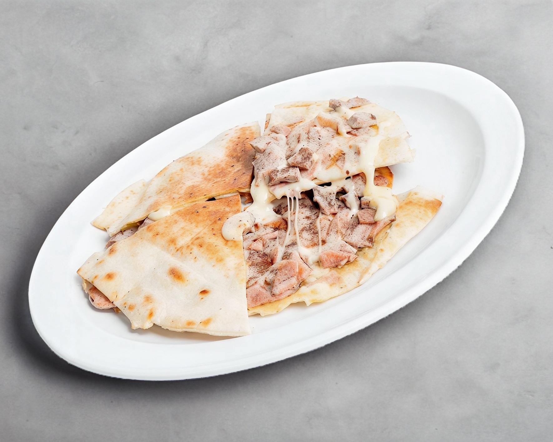 PAN ARABE CON CHULETA Y TOCINO   (1)pza