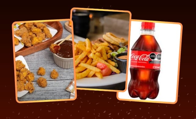 Palomitas de Pechuga + Papas a la francesa + Coca