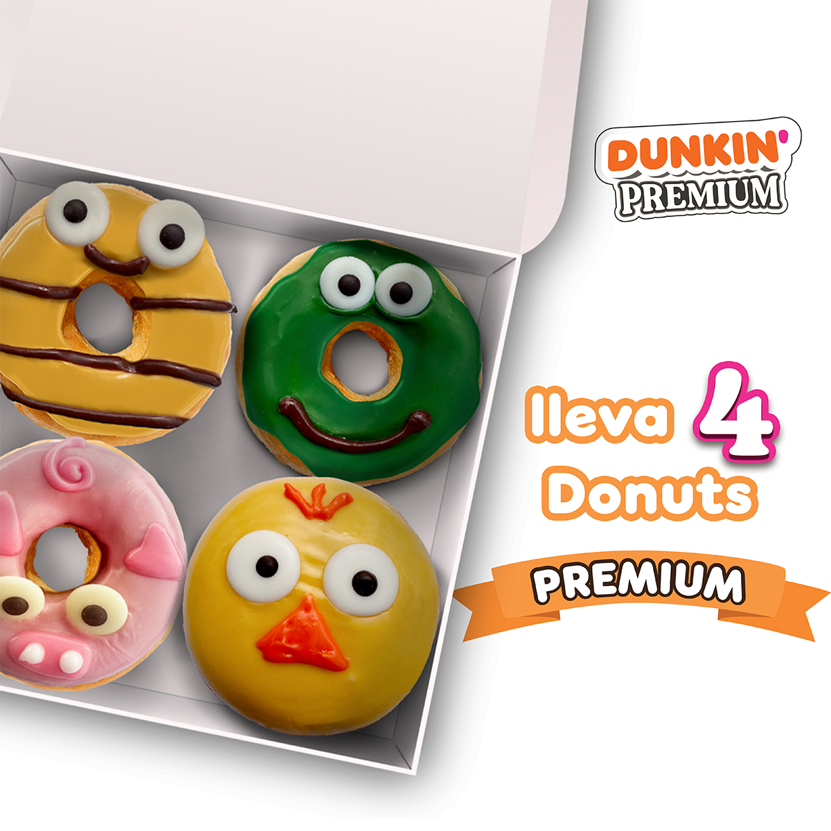Caja Premium 4 Donuts Animalitos