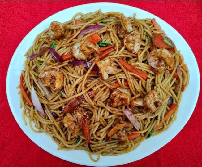 Chow Mein de Camarón