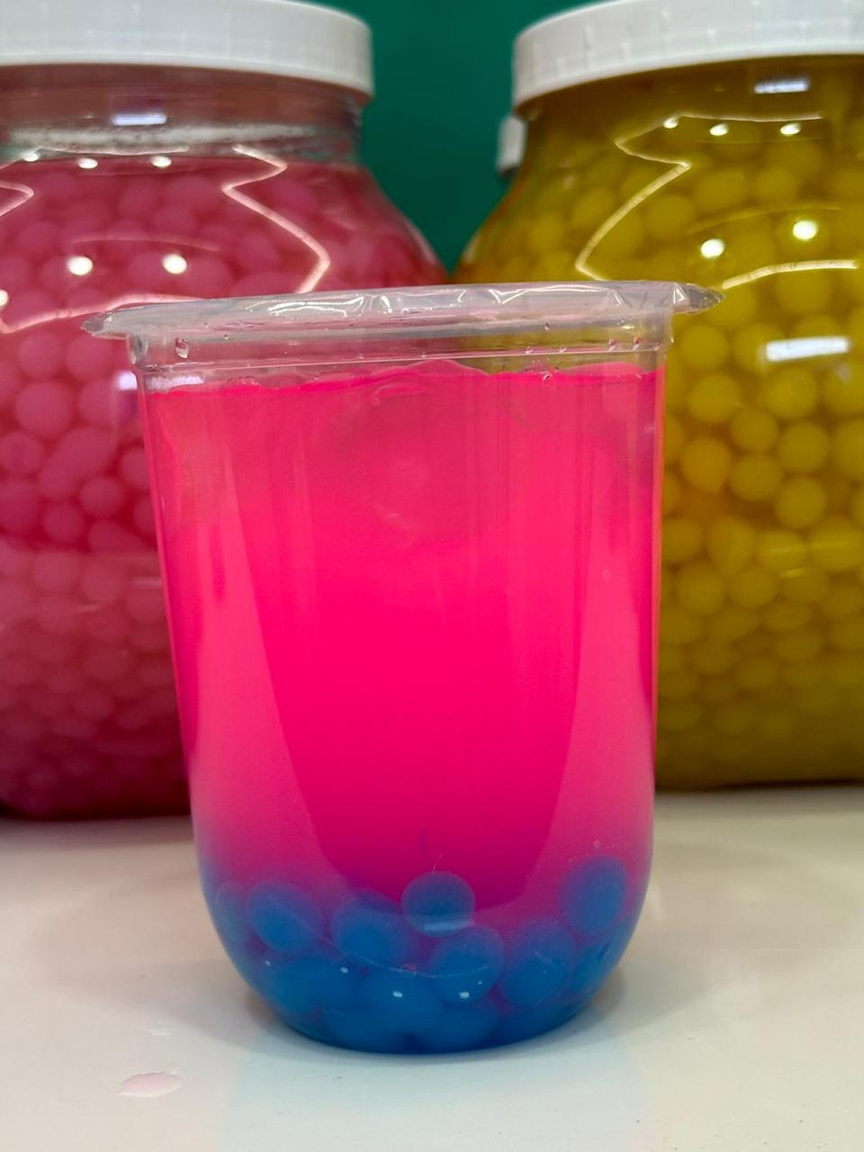 Limonada Rosa Neón con Perlas Explosivas Blueberry