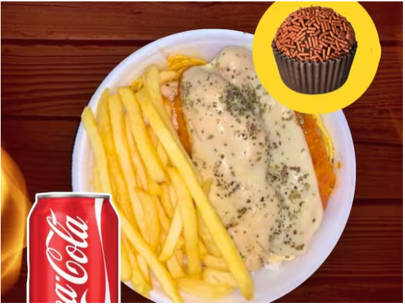 Leve uma quentinha + um refrigerante lata + uma sobremesa com desconto!