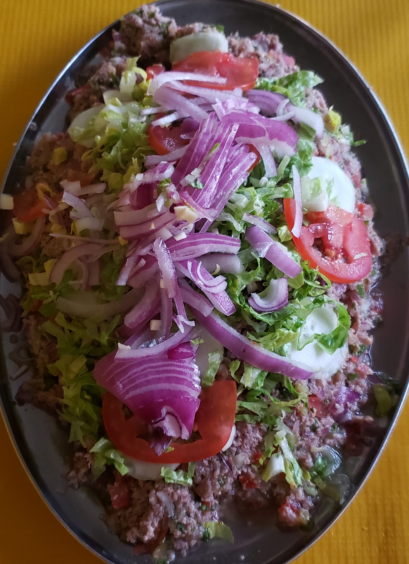 TACO DE CARNE CRUDA