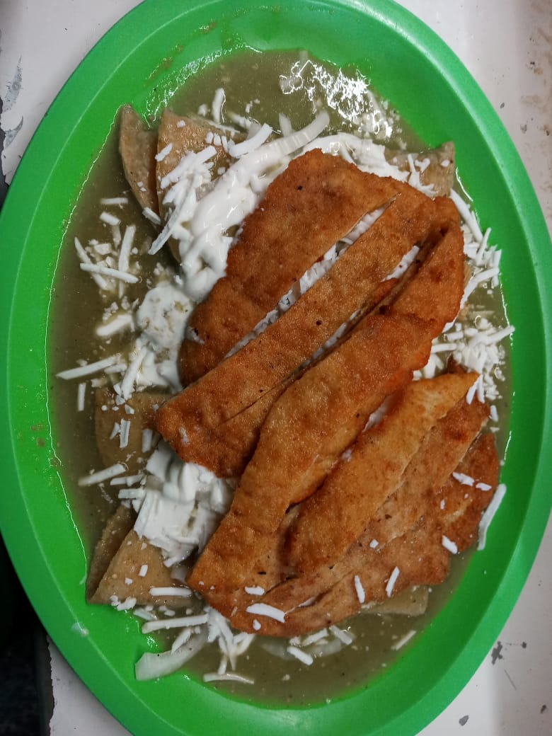Enchiladas con pechuga empanizada