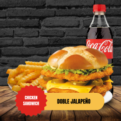 Combo Chicken Sándwich Doble Jalapeño