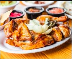 1 pollo al carbón