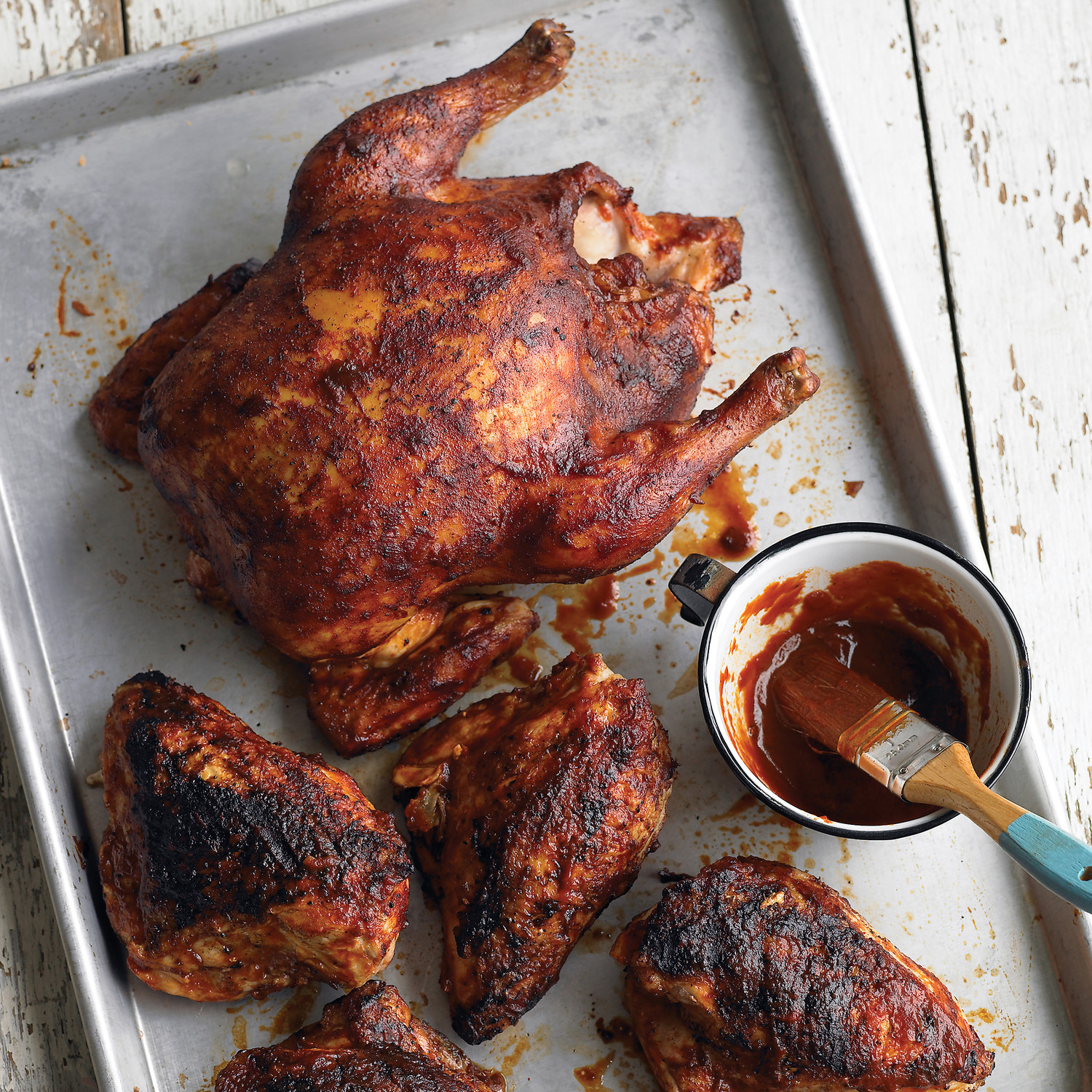 1/2 Pollo BBQ + 1/2 Lt de te
