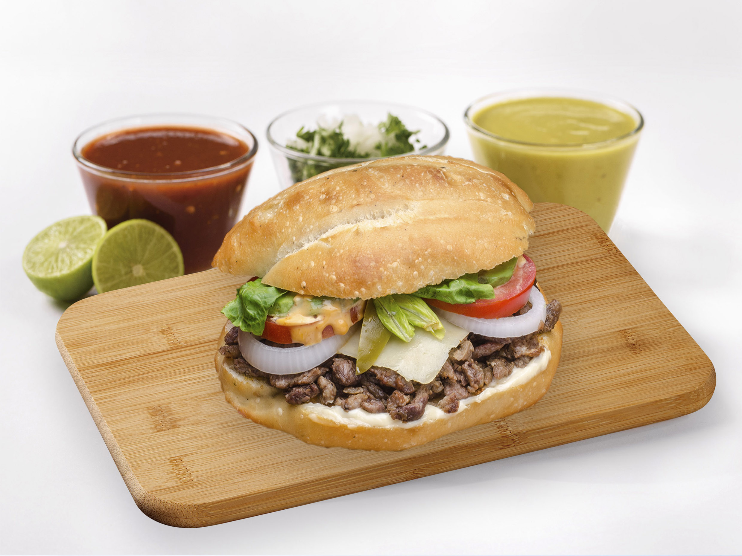 Torta de Carne Asada con Queso