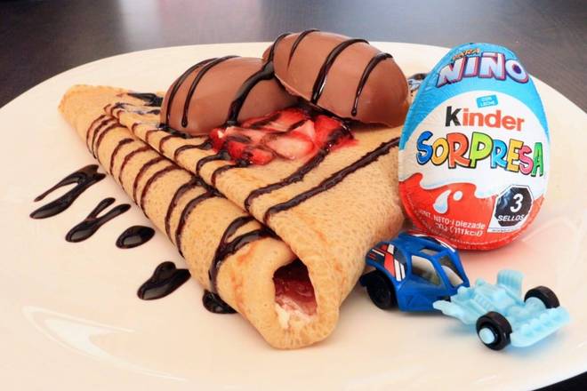 Crepa Doble 3 Ingredientes más Huevos Kinder