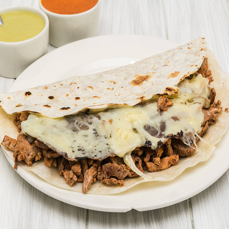 Taco Gingante de Suadero con queso