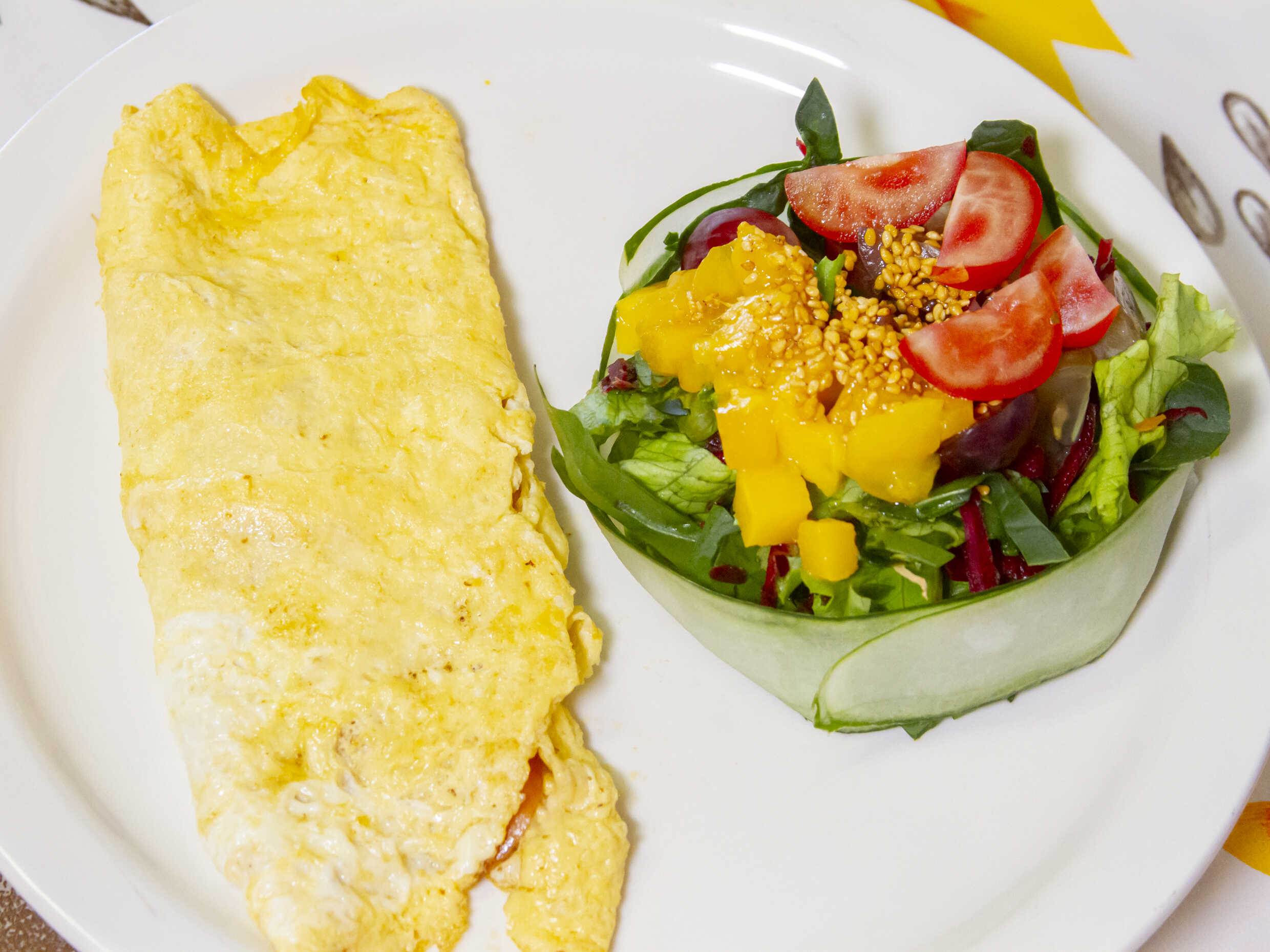 Omelette de Verduras con Queso