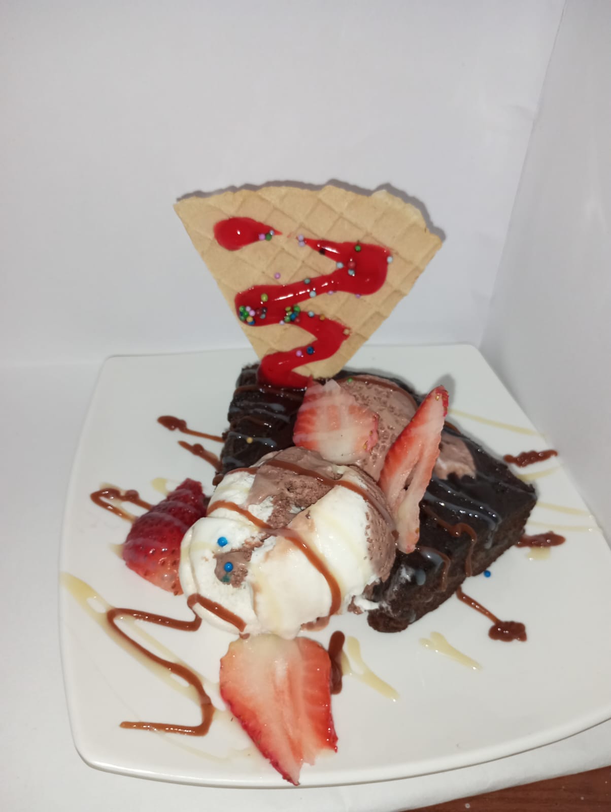 Brownie con Helado