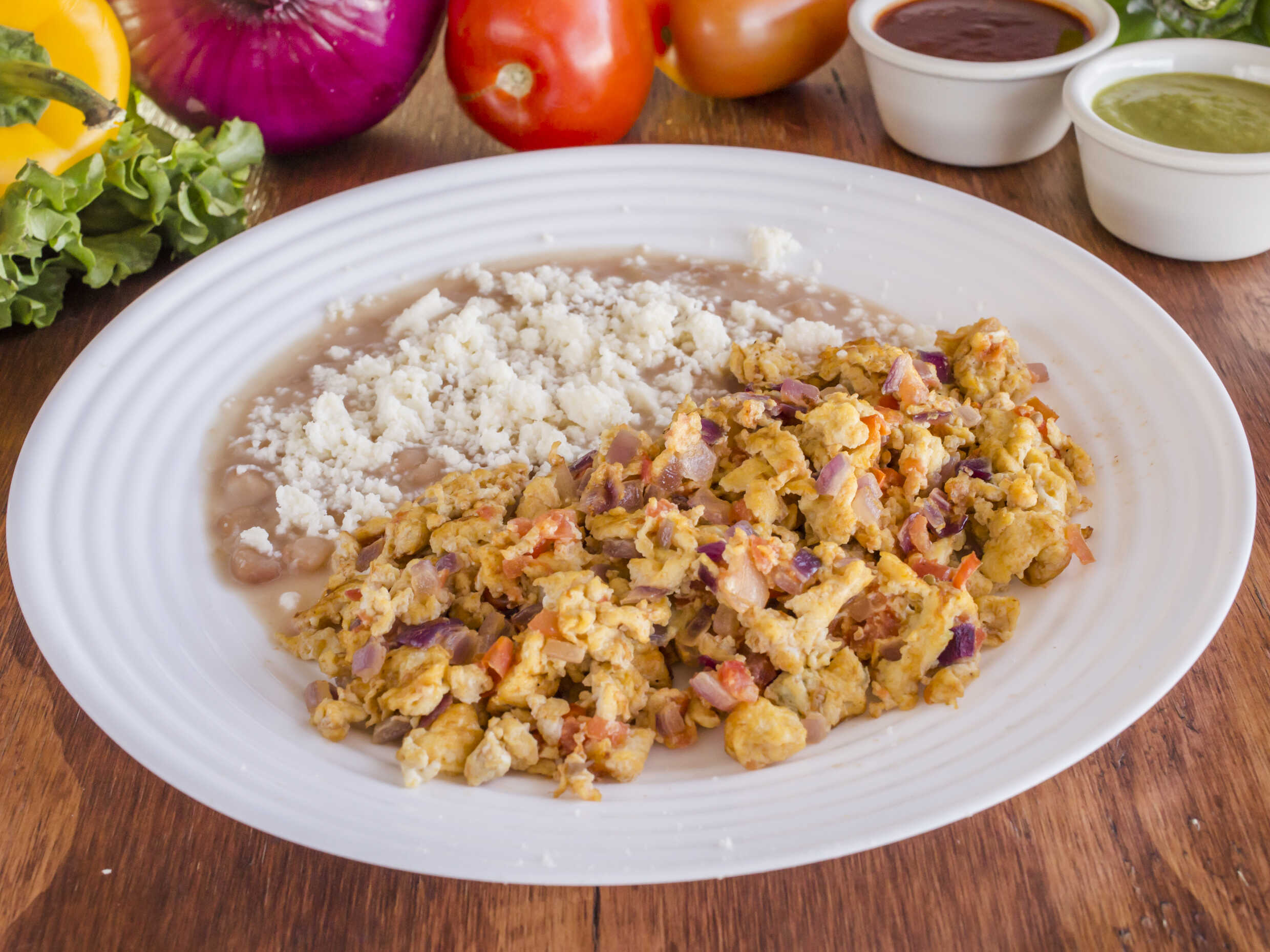 Huevos a la Mexicana+Frijoles de la Casa