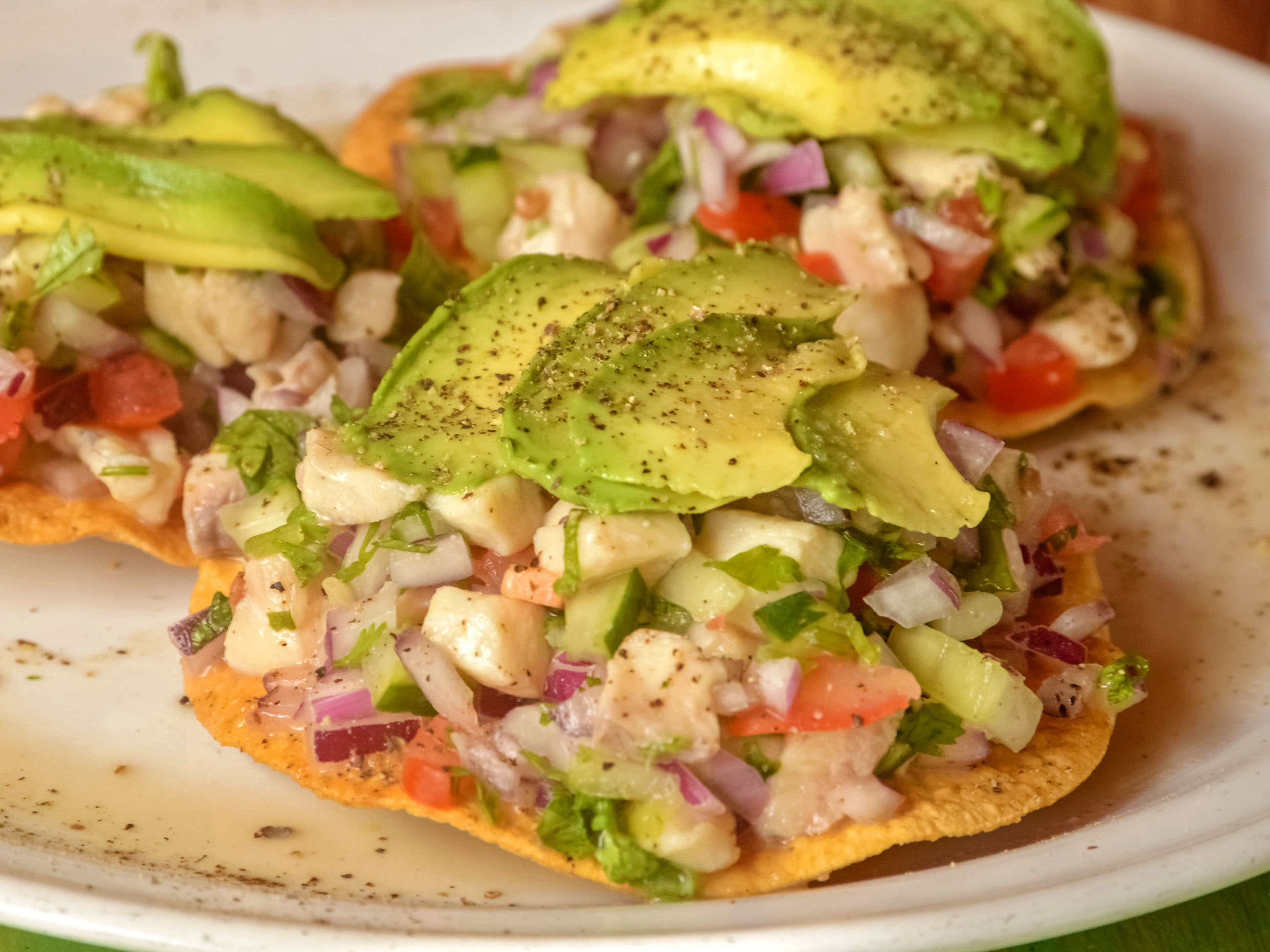 Tostada de Ceviche de Pescado