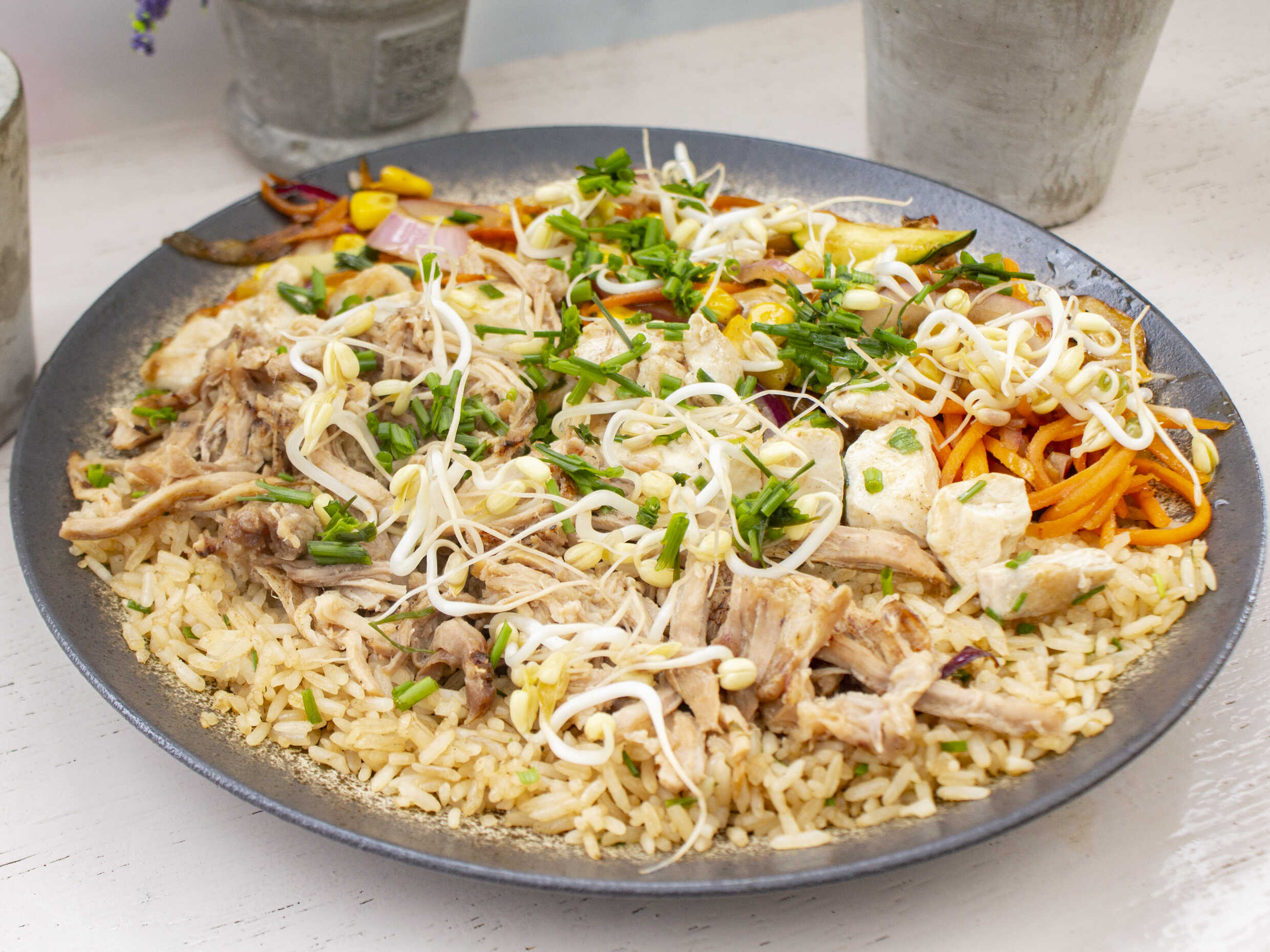 Arroz Al Wok C/Pollo y Cerdo