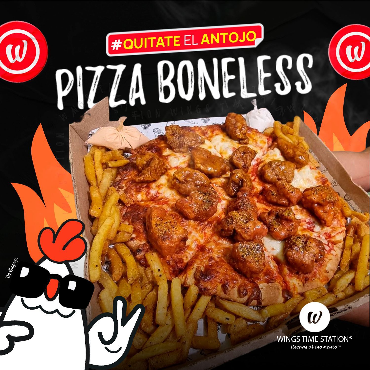 Pizza de Boneless