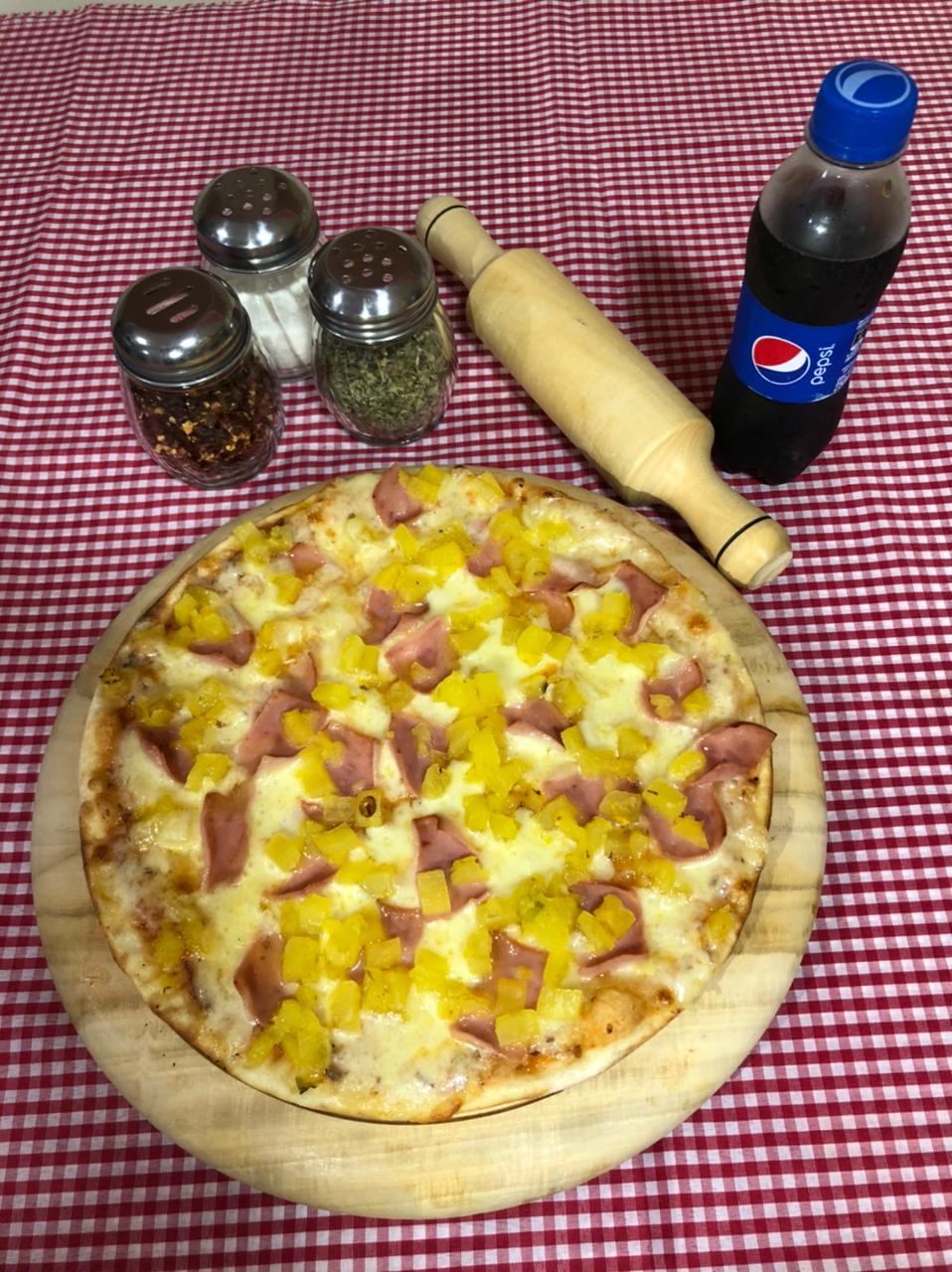 pizza medium hawaiana 35 cms