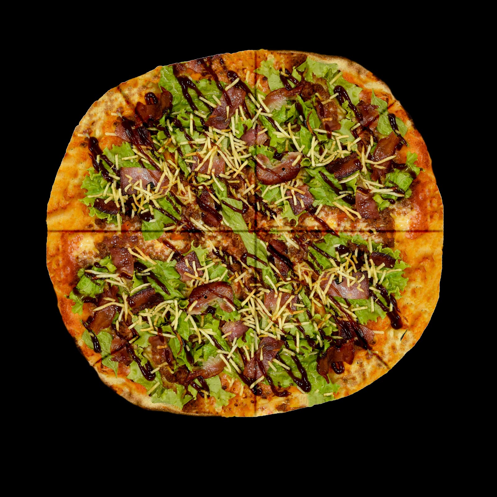 Pizza Especial Burger al Vuelo 35 cm 8 Porciones