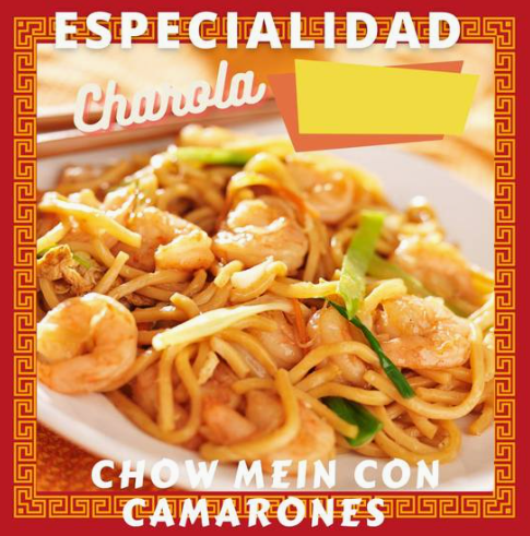 Chow Mein con camarones