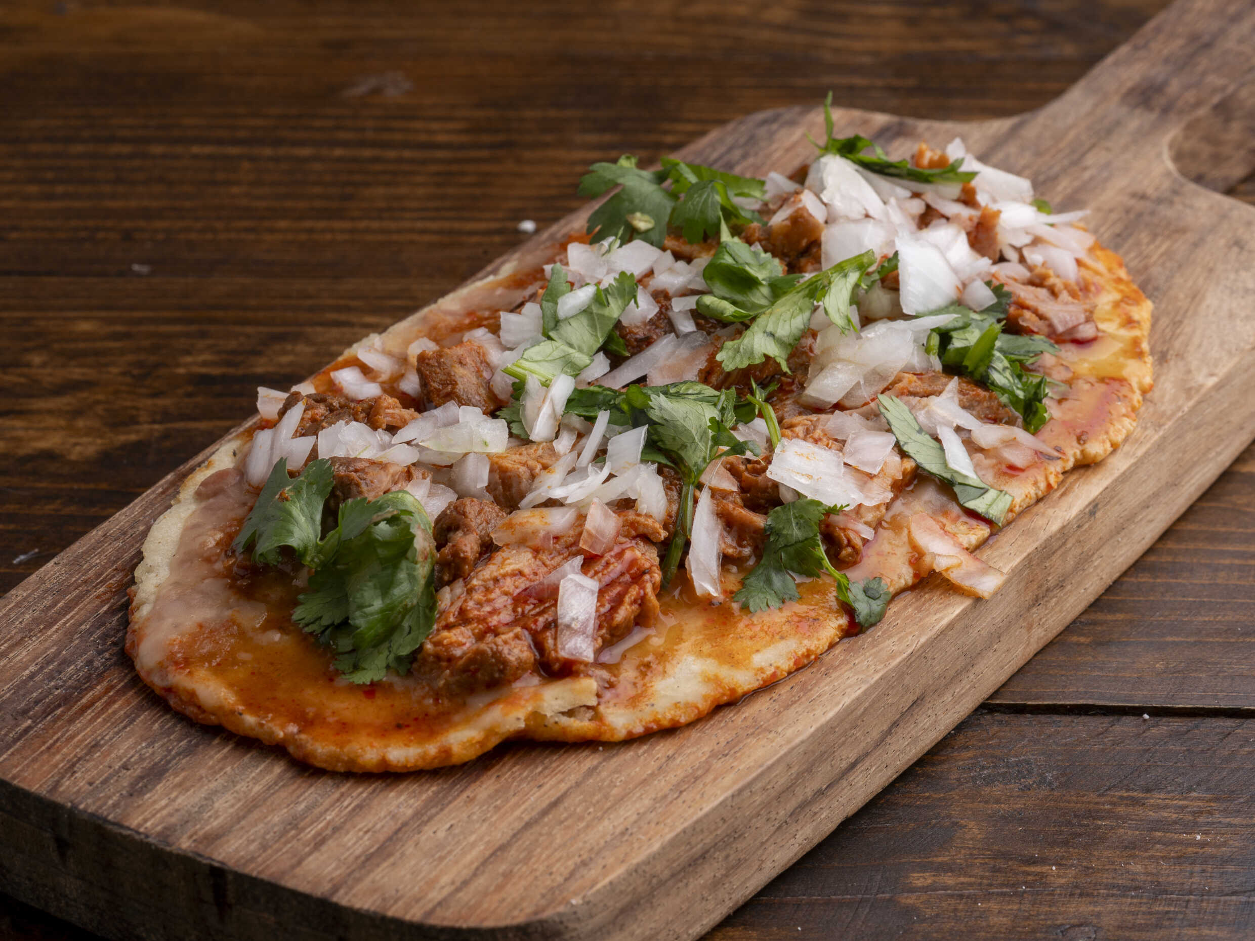 Huarache Chicharrón Guisado