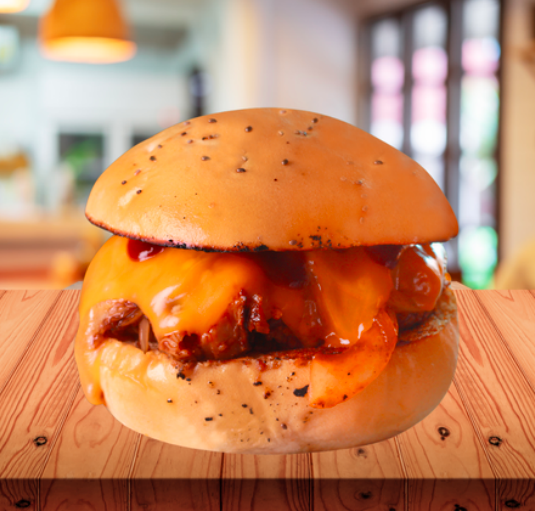 Hamburguesa Philadelhia Ribs