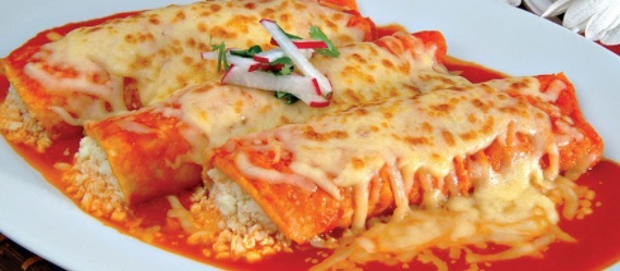 Enchiladas Rojas de Queso