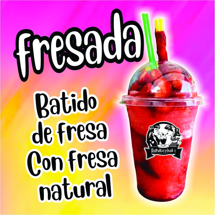 Fresas Batido 16 oz